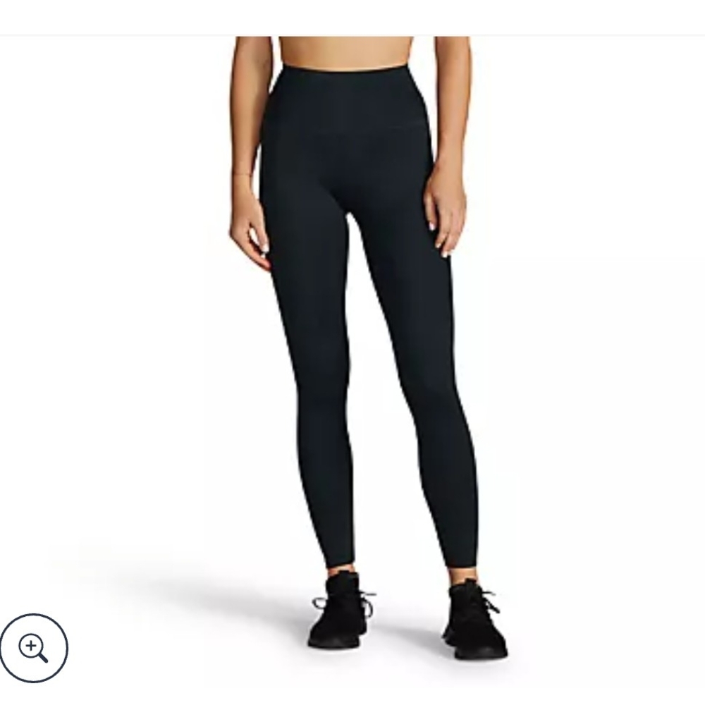 Tommie Copper Women's Black High-Waisted Back Support Leggings.